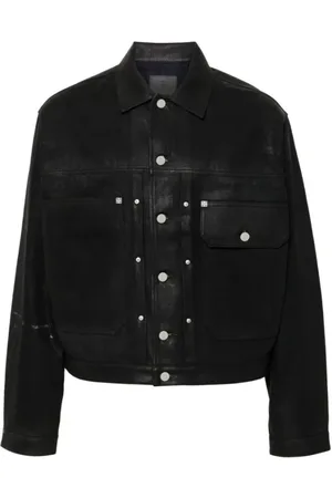 Givenchy Denim Jackets, male, , M, Pleated Denim Jacket