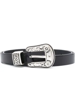 Golden Goose Belts, female, , 75 CM, Floral Engraved Buckled Belt