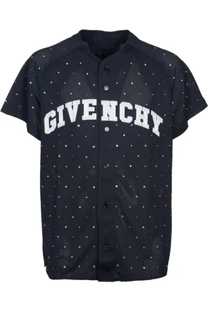 Givenchy Short Sleeve Shirts, male, , S, Polyester T-Shirt with Perforated Detail