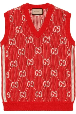 Gucci Sleeveless Tops, male, , XS, jacquard knitted vest