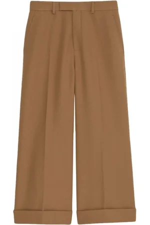 Gucci Cropped Trousers, female, , S, Fluid Drill Trousers