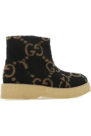 Gucci GG Supreme Faux-Shearling Boots