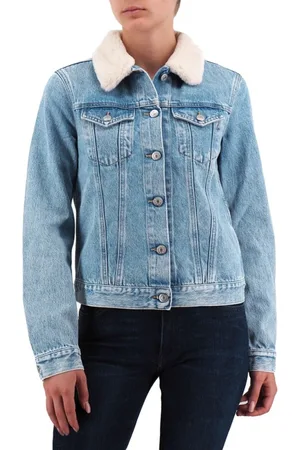 Replay Denim Jackets, female, , XS, Denim Jacket with Shearling Lining