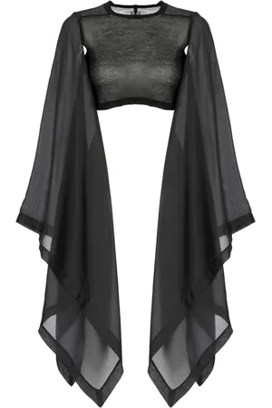 Rick Owens Blouses, female, , XS, Flag Crop Top