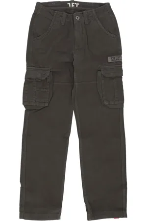 Alpha Industries Straight Trousers, male, , W36, Grey Black Jet Pant Streetwear