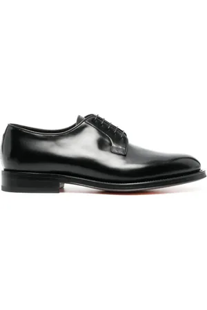 santoni Business Shoes, male, , 6 UK, Polished Leather Derby Shoes