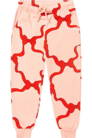 Mini Rodini Sweatpants, female, , 1 M, Bow Print Joggers for Girls