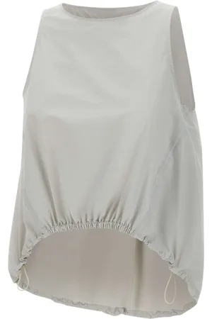 HERNO Sleeveless Tops, female, , S, Grey Technical Fabric Blouse Sleeveless