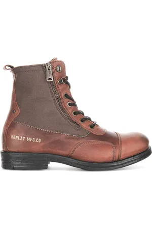 Replay Lace-up Boots, male, , 8 UK, Biker Combat Lace Up Boot