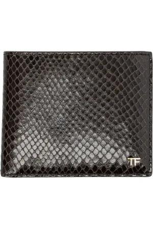 Tom Ford Wallets & Cardholders, male, , ONE SIZE, Python Classic Bifold Wallet Ebony