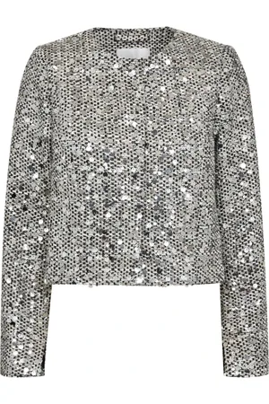 Co`Couture Long Sleeve Tops, female, , M, BoucleCC Silver Jackets