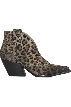 Elena Iachi Vintage Suede Texan Ankle Boots