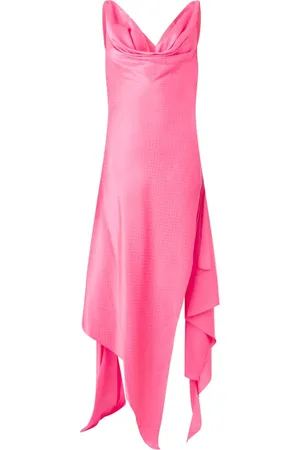 Roberto Cavalli Party Dresses, female, , M, Asymmetric Silk Dress Ruffle