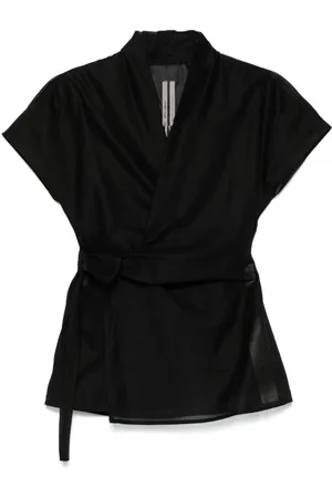 Rick Owens Blouses, female, , M, V-Neck Wrap Top