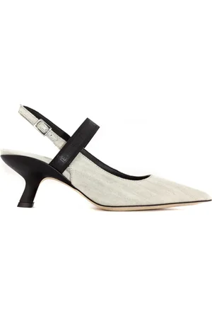 vic matiè Pumps, female, , 6 UK, Grey Denim Slingback Sandals with Ankle Strap