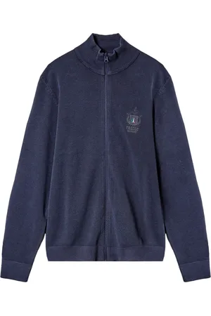 Aeronautica Militare Cardigans, male, , M, Full Zip Cotton Jumper