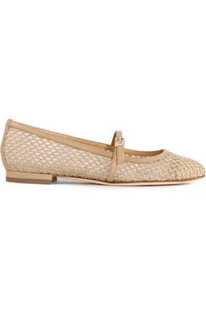 SERGIO LEVANTESI Leather Ballerina with Metal Buckle