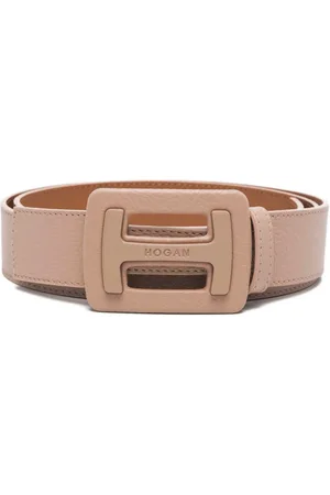 Hogan Belts, female, , 95 CM, Leather Belt with H Buckle
