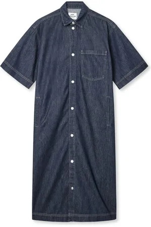 Mads Norgaard Shirt Dresses, female, , M, Denim Violet Dress with Pockets