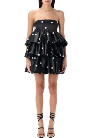 ROTATE Party Dresses, female, , S, Satin Ruffled Mini Dress