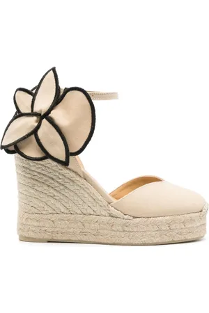 Castaner Wedges, female, , 3 UK, Wedge Heel Floral Flat Shoes