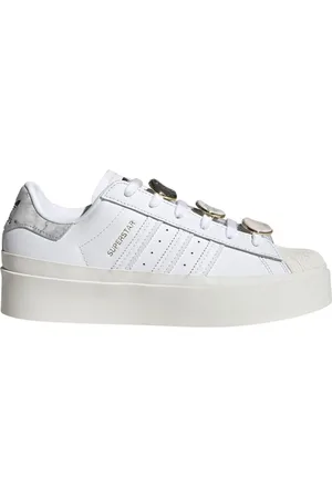 adidas Sneakers, female, , 8 1/3 UK, Leather Trainers with Front Appliques