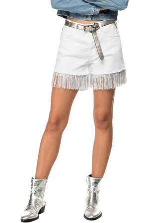 Replay Short Shorts, female, , W25, Fringed Shorts