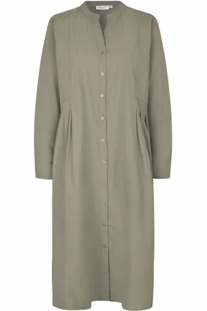 Masai Oversized Shirt Dress with Mandarin Collar