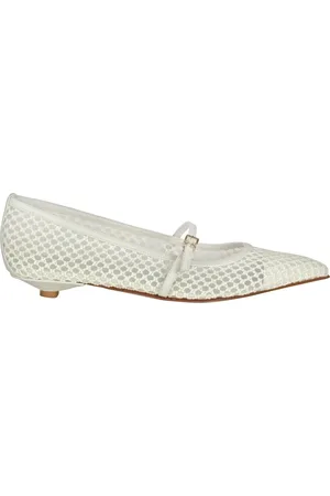 SERGIO LEVANTESI Pumps, female, , 7 UK, Mesh Pointed Flats with Leather Details