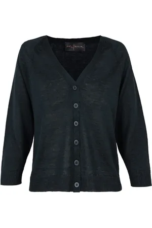 Cortana Cardigans, female, , M, Linen Sleeveless Cardigan