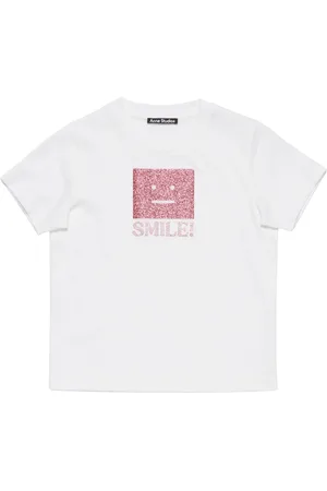 Acne Studios T-Shirts, unisex, , 3 Y, Smiling Face T-Shirt