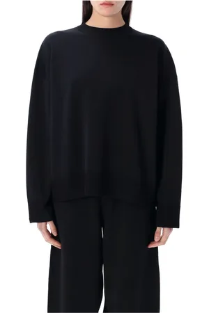 STUDIO NICHOLSON Dark Navy Knitwear Oversized Crew Neck