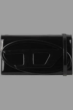 Diesel Cross Body Bags, female, , ONE SIZE, Mirrored Leather Wallet Bag with Shoulder Strap