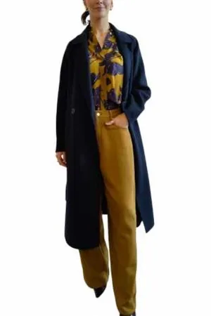Essentiel Antwerp Double-Breasted Coats, female, , XS, Double-Breasted Coat with Belt
