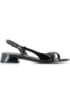 ROBERTO DEL CARLO Leather Crossed Strap Sandal
