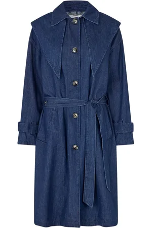 Masai Shirt Dresses, female, , L, Classic Denim Jacket with Belt and Scarf
