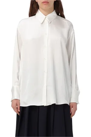 Fabiana Filippi Drop-Shoulder Satin Elongated Shirt