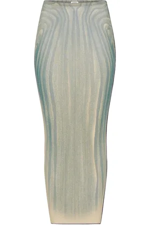 Jean Paul Gaultier Midi Skirts, female, , S, Spiral Mesh Skirt