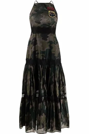 ERMANNO SCERVINO Day Dresses, female, , S, Maxi Dress with Military Print