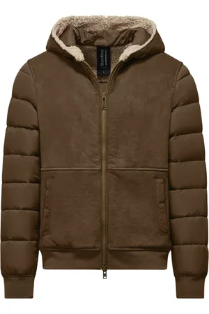 Bomboogie Winter Jackets, male, , L, Hooded Bimaterial Padded Jacket
