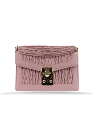 Miu Miu Shoulder Bags, female, , ONE SIZE, Leather Shoulder Bag with Snap Closure