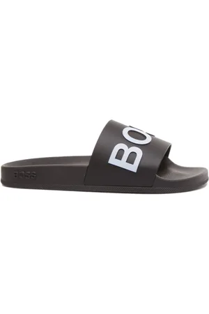 HUGO BOSS Sliders, male, , 8 UK, White Sliders