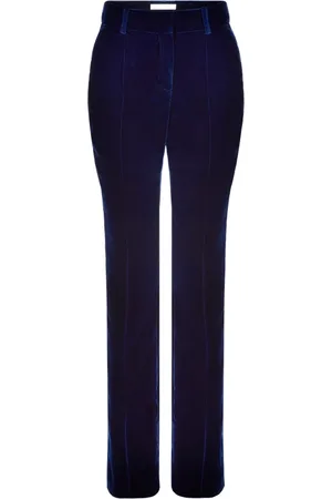 Nina Ricci Straight Trousers, female, , L, Fluid Velvet Straight Trousers