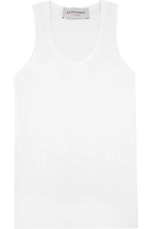 ERMANNO SCERVINO Sleeveless Tops, female, , L, Ribbed Stretch Top