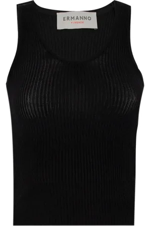 ERMANNO SCERVINO Sleeveless Tops, female, , L, Ribbed Stretch Top