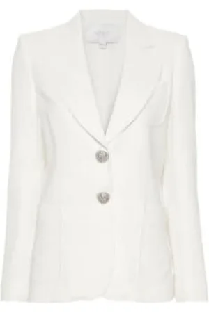 Giambattista Valli Silk Button Jewel Blazer