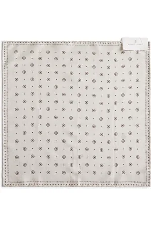 Brunello Cucinelli Silky Scarves, male, , ONE SIZE, Ivory Bags Collection
