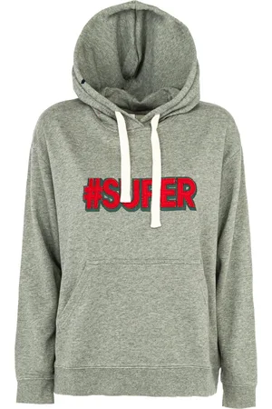 sun68 Hoodies, female, , S, Hooded Cotton Patch Sweatshirt