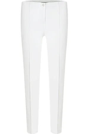 Cambio Cropped Trousers, female, , XL, Skinny Fit Pique Cotton Cropped Trousers