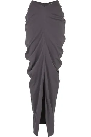 Cortana Maxi Skirts, female, , S, Long Skirt with Draping and Central Front Opening